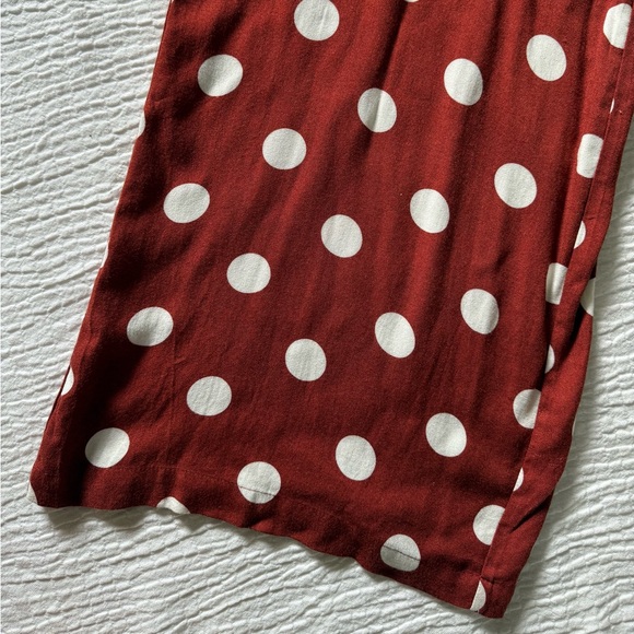 Zara Burnt Orange and White Polka Dot Jumpsuit - Picture 4 of 13